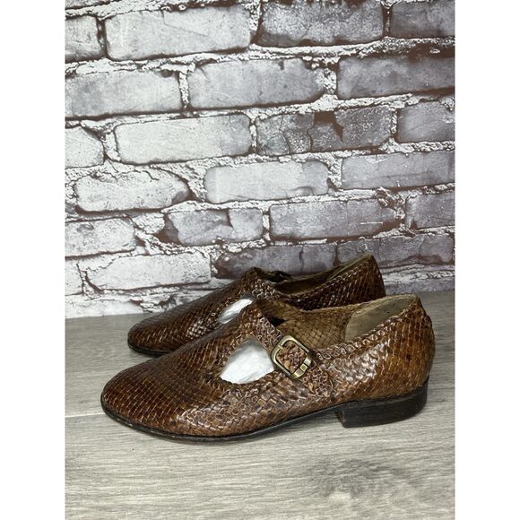 VTG Bally Seville Leather Woven Monk Strap Loafers Shoes Brown Men 8.5M US/42EU VTG Bally Seville Leather Woven Monk Strap | Mercari main image 4